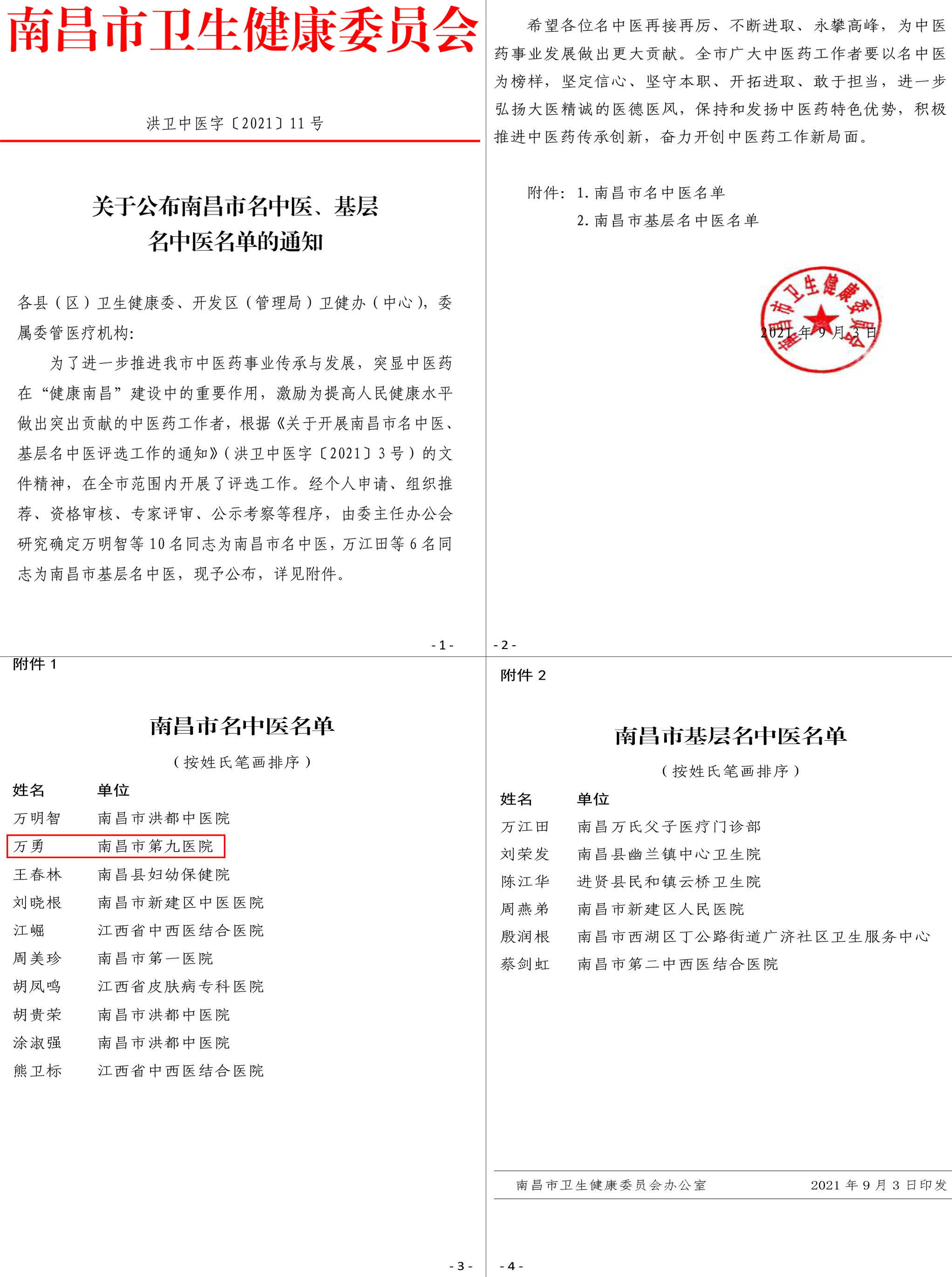 1631093475123527.jpg å…³äºŽå…¬å¸ƒå—æ˜Œå¸‚åä¸åŒ»ã€åŸºå±‚åä¸åŒ»åå•的通知-1.jpg